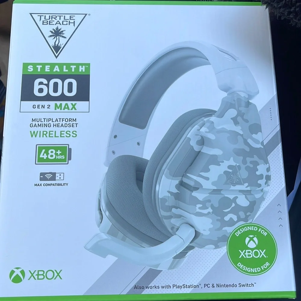 Grey camo xbox headset; brand new and box never even opened.